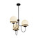 Alba Three Light Chandelier in Matte Black/Opal Glass (452|CH458323MBOP)