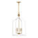 Sheffield Four Light Pendant in White with Warm Brass Accents (51|7-7802-4-142)