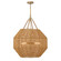 Selby Five Light Pendant in Burnished Brass/Rattan (51|7-5106-5-177)