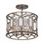 Hexly Three Light Semi Flush Mount in Bronze & Sultry Silver (7|3585-795)