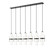 Cayden Seven Light Linear Chandelier in Matte Black (224|1946P-7L-MB)