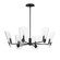 Armory Six Light Chandelier in Black (16|32356CLBK)