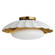 Primrose One Light Flush Mount in Matte White / Gold Leaf (16|18059MWGL)