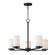 Lateral Five Light Chandelier in Black (16|10286SWBK)