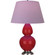 Double Gourd One Light Table Lamp in Ruby Red Glazed Ceramic w/Antique Silvered (165|RR22L)