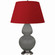 Double Gourd One Light Table Lamp in Matte Smokey Taupe Glazed Ceramic w/Antique Silvered (165|MST59R)