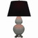 Double Gourd One Light Table Lamp in Matte Smokey Taupe Glazed Ceramic w/Antique Silvered (165|MST59K)