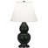 Small Double Gourd One Light Accent Lamp in Matte Obsidian Glazed Ceramic w/Deep Patina Bronzeed (165|MOS51)