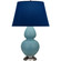 Double Gourd One Light Table Lamp in Matte Steel Blue Glazed Ceramic w/Antique Silvered (165|MOB59N)