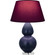 Double Gourd One Light Table Lamp in Matte Midnight Blue Glazed Ceramic w/Lucite Base (165|MMB62P)