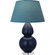 Double Gourd One Light Table Lamp in Matte Midnight Blue Glazed Ceramic w/Lucite (165|MMB62B)