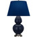 Double Gourd One Light Table Lamp in Matte Midnight Blue Glazed Ceramic w/Antique Silvered (165|MMB59N)