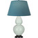 Double Gourd One Light Table Lamp in Celadon Glazed Ceramic w/Deep Patina Bronze (165|1790B)