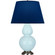 Double Gourd One Light Table Lamp in Baby Blue Glazed Ceramic w/Antique Silvered (165|1676N)