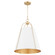 Jamie Three Light Pendant in Studio White w/ Aged Brass (19|861-3-0880)