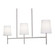 Rose Three Light Linear Pendant in Satin Nickel (162|ROSP3605CBSN)