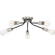 Latitude Five Light Flush Mount in Earth Black (10|LTT1628EK)