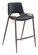 Desi Counter Chair in Black, Walnut (339|101691)