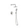George Complete Shower Faucet System With Rough-In Valve in Brushed Nickel (173|FAS-9001BNK)