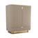 Pontevera Cocktail Cabinet in Gray Leather/Smoke Oak/Vintage Brass (314|6267)