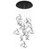 Vornado LED Chandelier in Black (34|PD-84915R-BK)