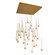 Quill LED Chandelier in Aged Brass (34|PD-59441S-AB)