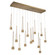 Quill LED Chandelier in Aged Brass (34|PD-59414L-AB)