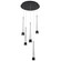 Quill LED Chandelier in Black (34|PD-59405R-BK)