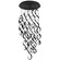 Interlace LED Chandelier in Black (34|PD-47821R-BK)