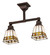 Diamond Band Mission Two Light Semi-Flushmount in Mahogany Bronze (57|269100)