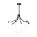 Cascata LED Chandelier in Black and Brushed Brass (78|AC6810BK)