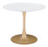 Opus Dining Table in White, Gold (339|101568)