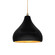 Radiance One Light Pendant in Carbon Matte Black w/ Champagne Gold (102|CER-6560-CBGD-ABRS-BEIG-TWST)