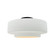 Radiance One Light Semi-Flush Mount in Gloss White (outside and inside of fixture) (102|CER-6363-WTWT-MBLK)