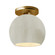 Radiance One Light Semi-Flush Mount in White Crackle (102|CER-6353-CRK-BRSS)