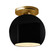 Radiance One Light Semi-Flush Mount in Gloss Black (102|CER-6353-BLK-BRSS)