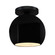 Radiance One Light Semi-Flush Mount in Gloss Black w/ Matte White (102|CER-6353-BKMT-MBLK)