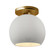 Radiance One Light Semi-Flush Mount in Bisque (102|CER-6353-BIS-BRSS)