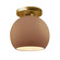 Radiance One Light Semi-Flush Mount in Adobe (102|CER-6353-ADOB-BRSS)