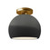 Radiance One Light Semi-Flush Mount in Gloss Grey (102|CER-6350-GRY-BRSS) Radiance One Light Semi-Flush Mount in Gloss Grey (102|CER-6350-GRY-BRSS)
