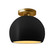 Radiance One Light Semi-Flush Mount in Carbon Matte Black w/ Champagne Gold (102|CER-6350-CBGD-BRSS)