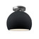 Radiance One Light Semi-Flush Mount in Gloss Black (102|CER-6350-BLK-NCKL)