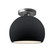 Radiance One Light Semi-Flush Mount in Gloss Black w/ Matte White (102|CER-6350-BKMT-NCKL)