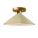 Radiance One Light Semi-Flush Mount in Vanilla (Gloss) (102|CER-6330-VAN-BRSS)