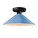Radiance One Light Semi-Flush Mount in Sky Blue (102|CER-6330-SKBL-MBLK)