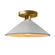 Radiance One Light Semi-Flush Mount in Matte White w/ Champagne Gold (102|CER-6330-MTGD-BRSS)
