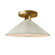 Radiance One Light Semi-Flush Mount in White Crackle (102|CER-6330-CRK-BRSS)