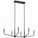 Madden Six Light Linear Chandelier in Black (12|52721BK)