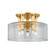 Crystler Five Light Flush Mount in Aged Brass (70|5135-AGB)