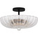 Quoizel Semi-Flush Mount Three Light Semi Flush Mount in Matte Black (10|QSF6748MBK)